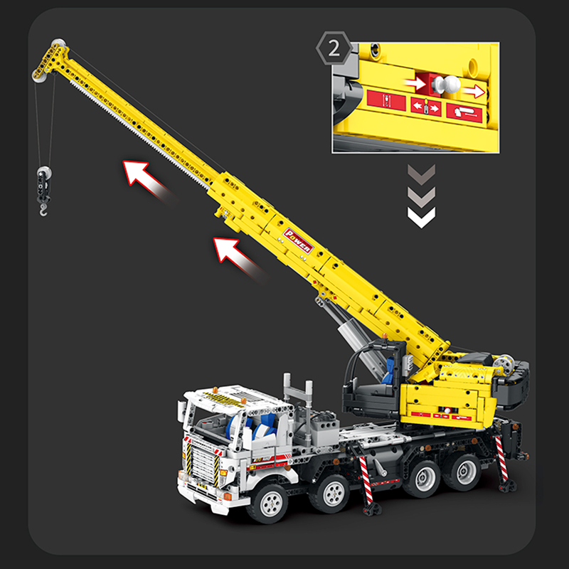 Crane Truck Remote Control - Building Blocks Set | Power Brickz