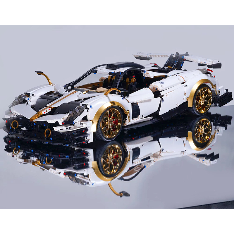 Gold Edition V12 Italian Hypercar | Building Blocks Set – Power Brickz