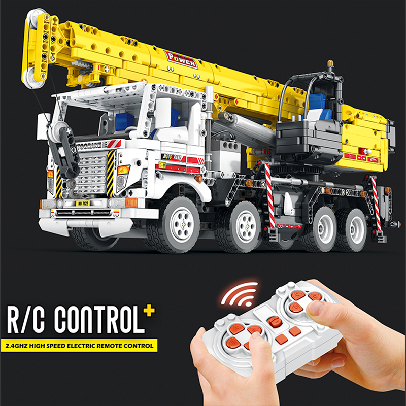 Crane Truck Remote Control - Building Blocks Set | Power Brickz