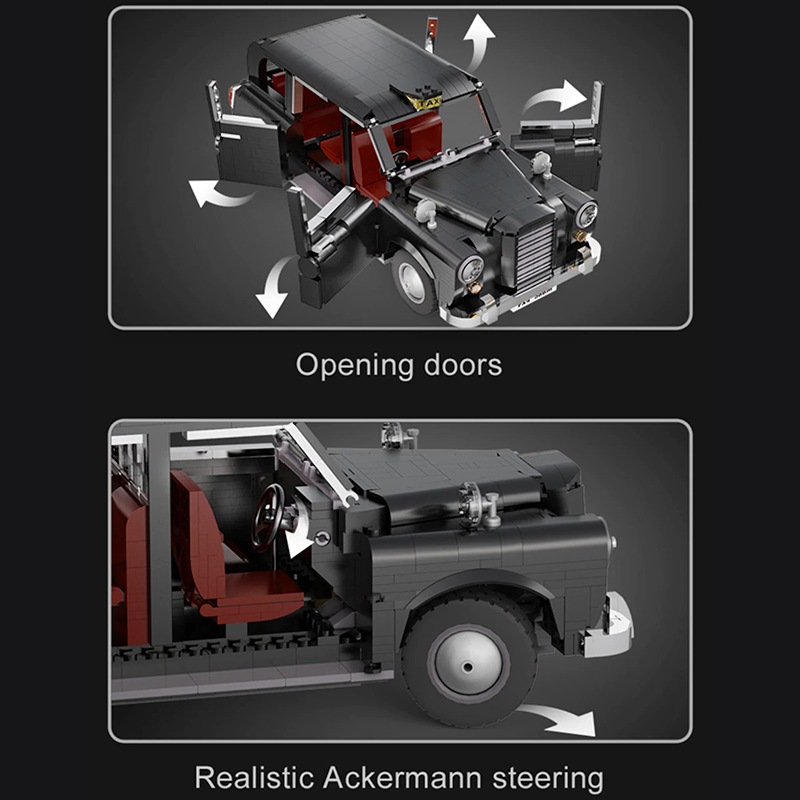 London Taxi TX4 Remote Control - Building Blocks Set | Power Brickz