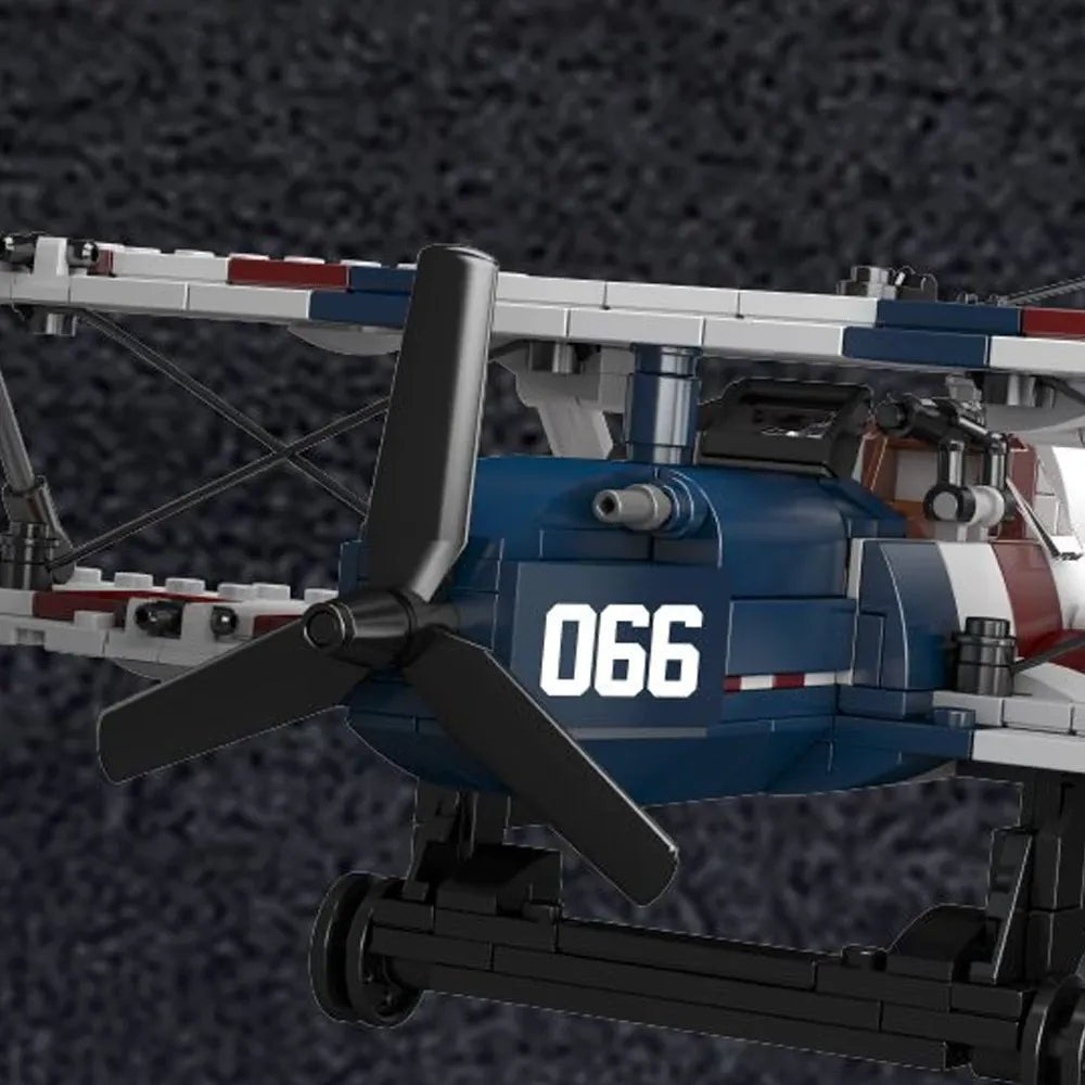 Racing Biplane American Style | 540pcs - Power Brickz