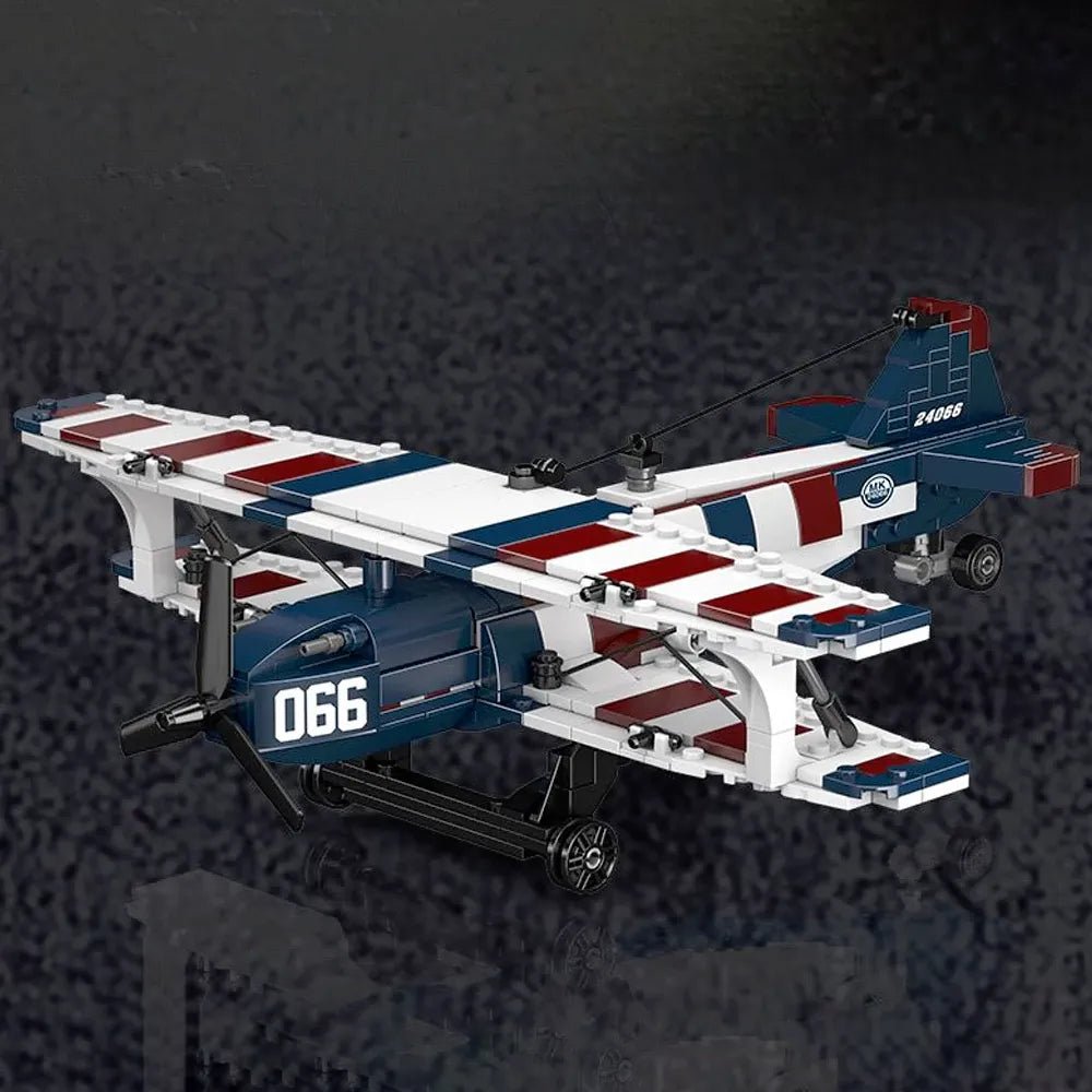 Racing Biplane American Style | 540pcs - Power Brickz