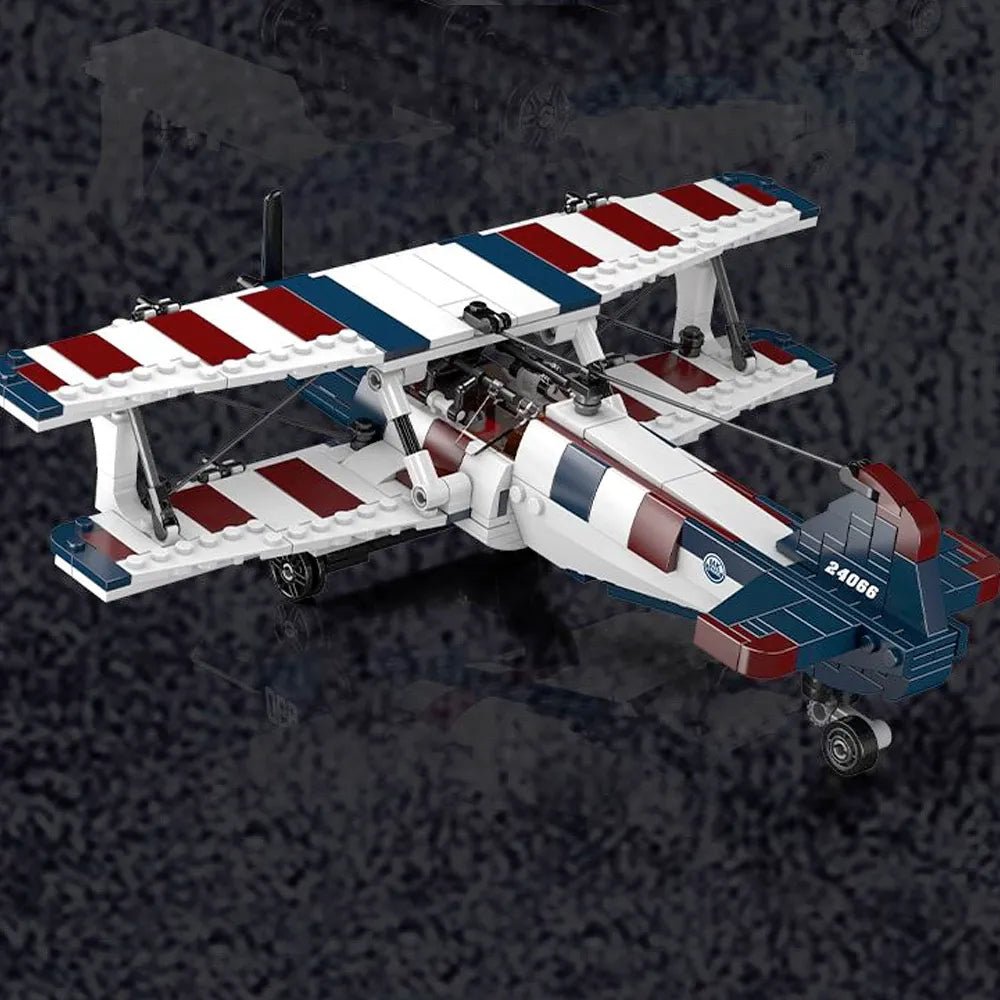 Racing Biplane American Style | 540pcs - Power Brickz