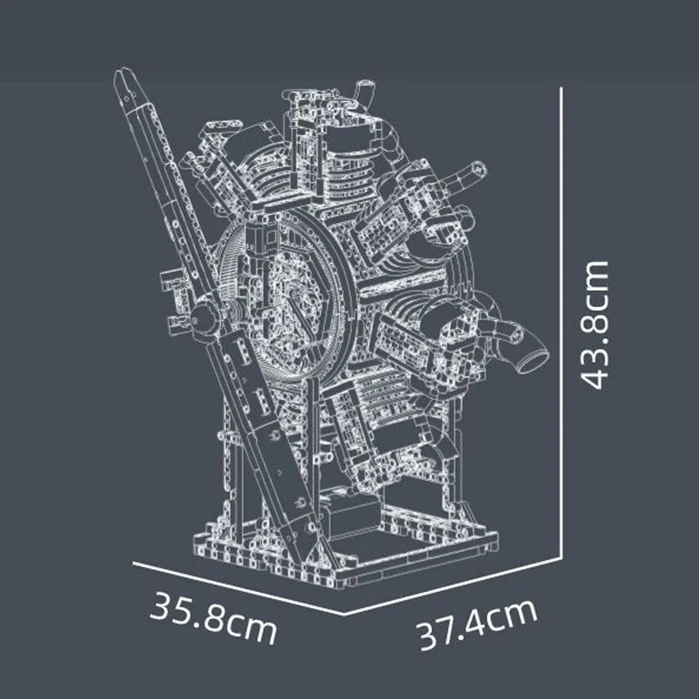Radial Aircraft Engine | 3089pcs - Power Brickz