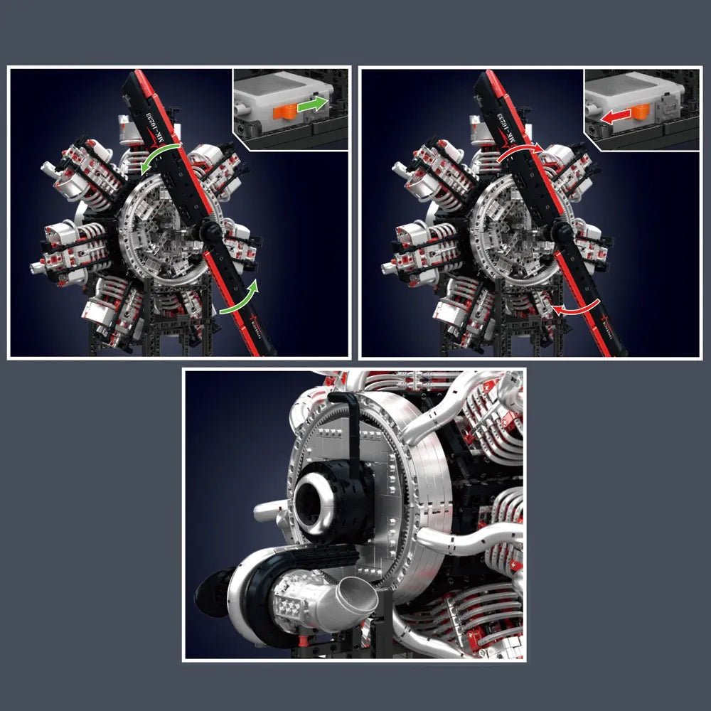 Radial Aircraft Engine | 3089pcs - Power Brickz