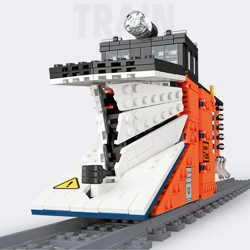 Rail Snowplow Train | 945pcs - Power Brickz