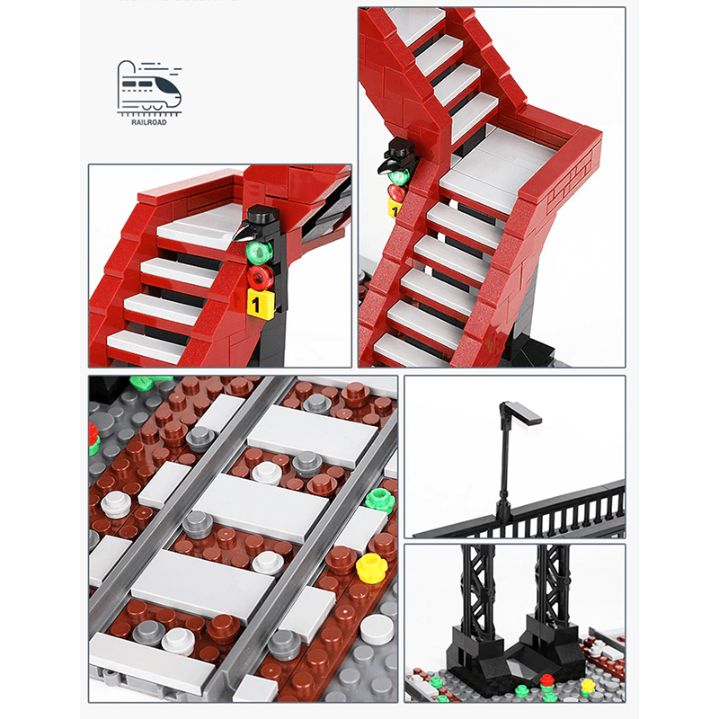 Railway Crossing - Building Set | Power Brickz