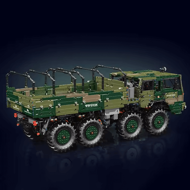 RC 4x4 Military Hauler - Building Blocks Set | Power Brickz