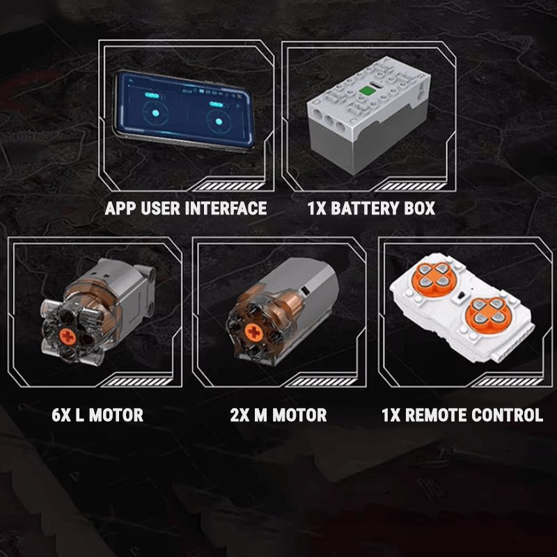 RC 4x4 Military Hauler - Building Blocks Set | Power Brickz