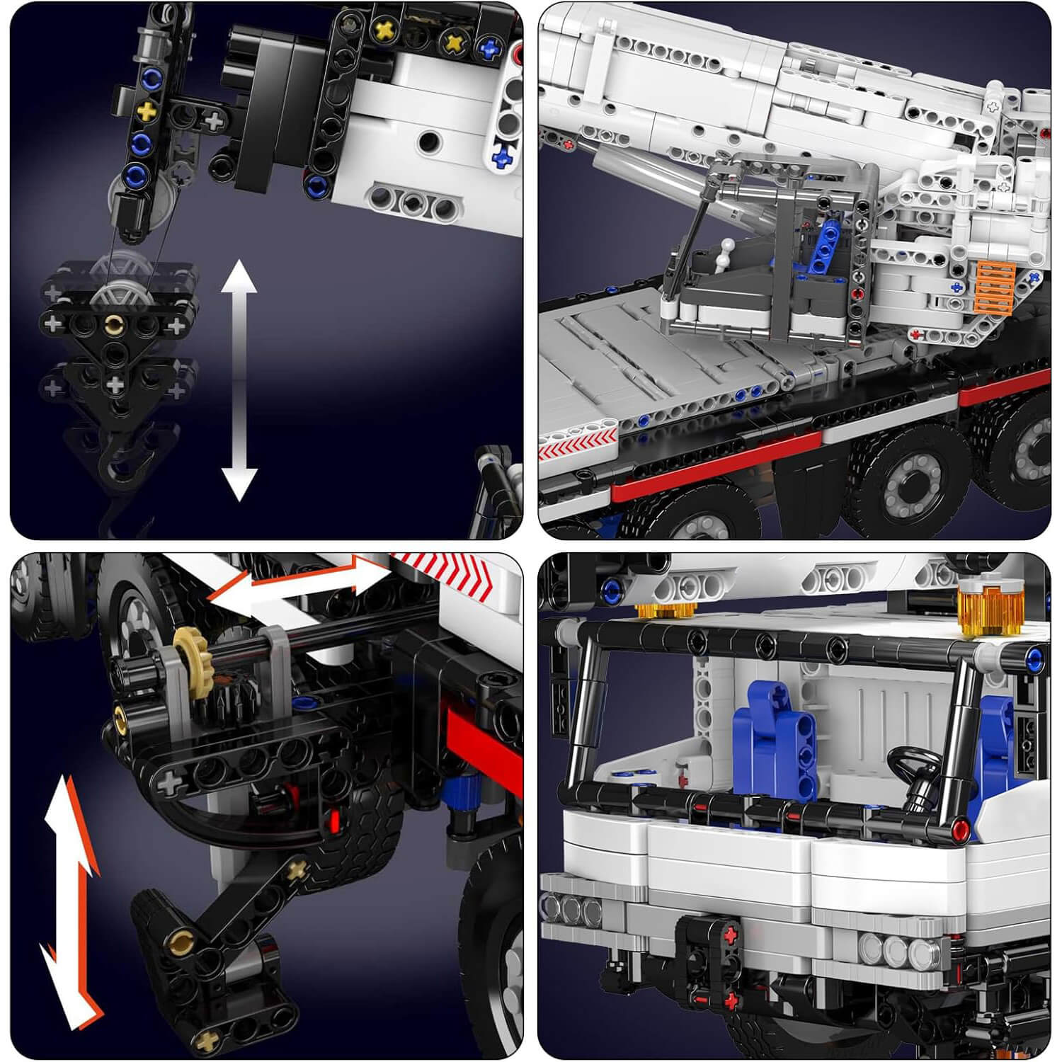 RC All-Terrain Crane Truck - Building Blocks Set | Power Brickz