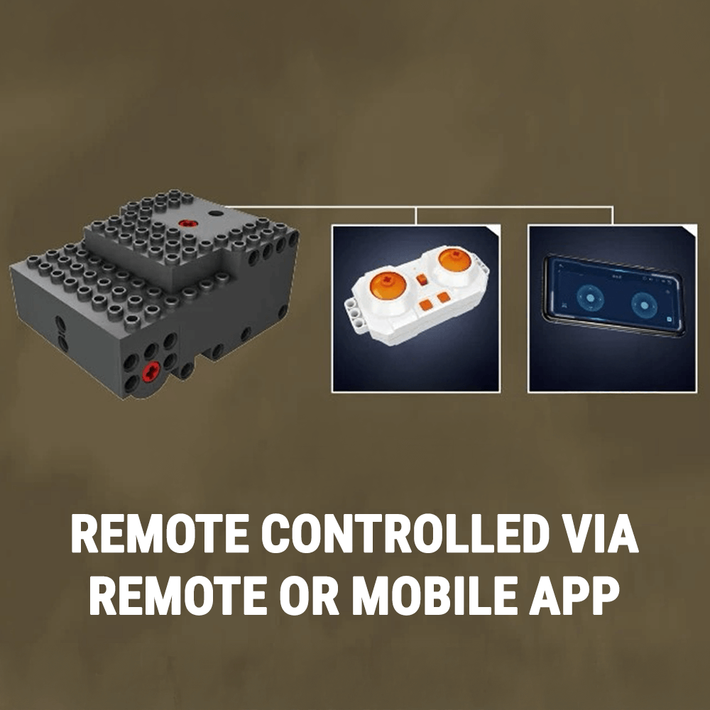 M24 Chaffee Tank Remote Control - Building Blocks Set | Power Brickz