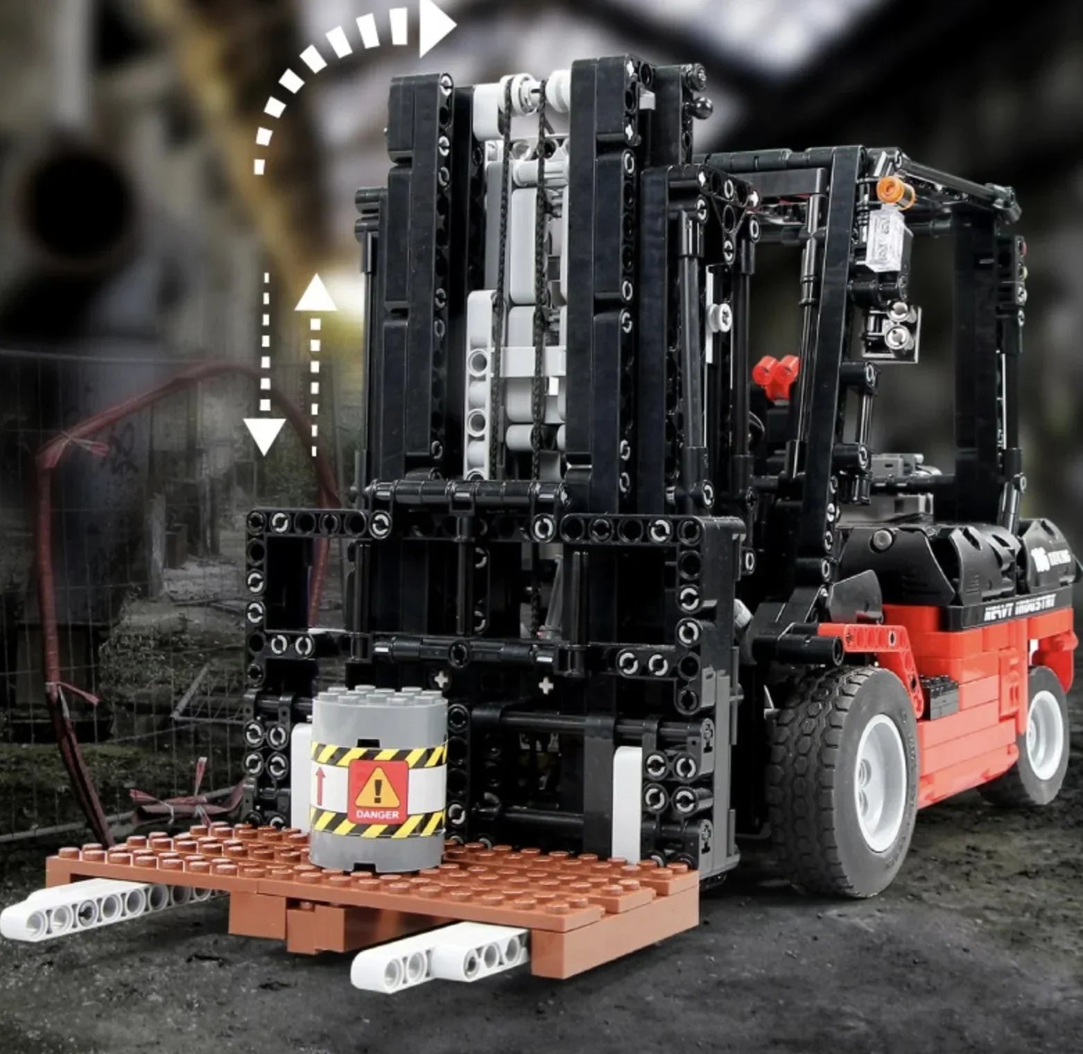 RC Industrial Forklift - Building Set | Power Brickz