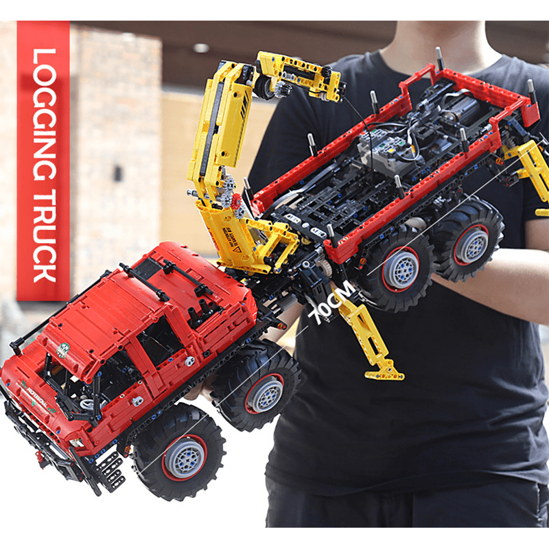 RC Logging Truck - Building Blocks Set | Power Brickz