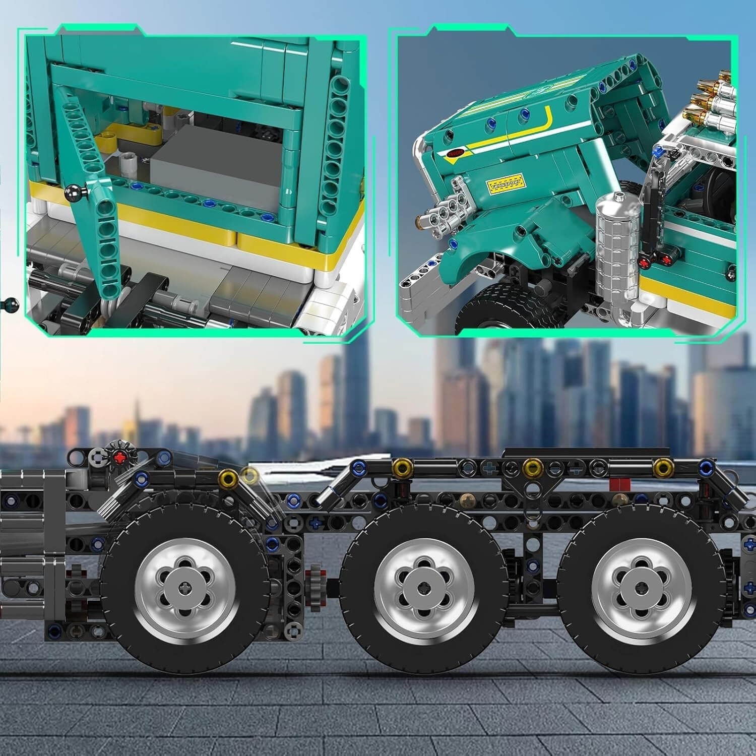 Remote Controlled American Truck - Building Blocks Set | Power Brickz