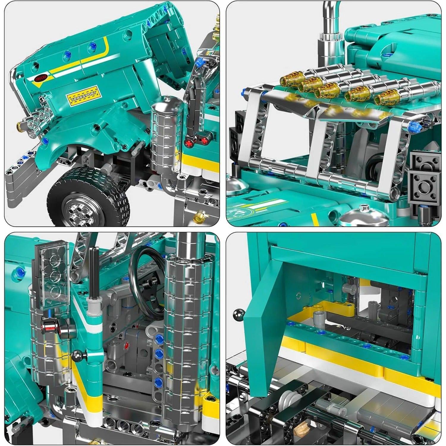 Remote Controlled American Truck - Building Blocks Set | Power Brickz