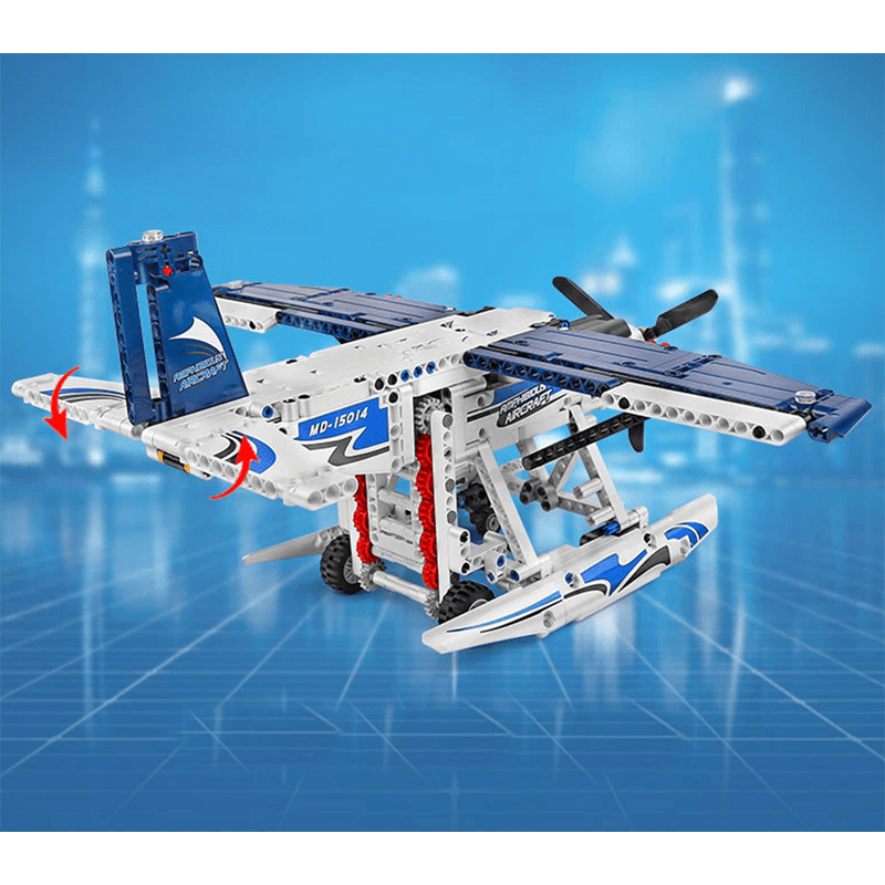 Remote Controlled Amphibious Plane - Building Set | Power Brickz