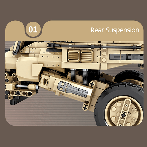 Remote Controlled Army Buggy - Building Set | Power Brickz