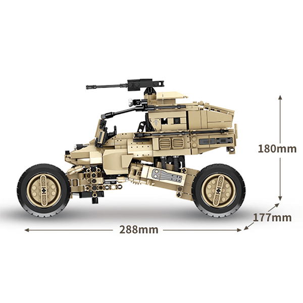Remote Controlled Army Buggy - Building Set | Power Brickz