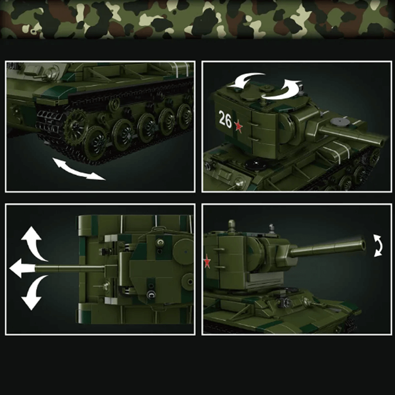 Remote controlled KV-2 tank - Building Set | Power Brickz