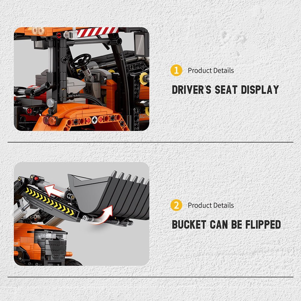 Remote Controlled Loading Tractor | 1496pcs - Power Brickz