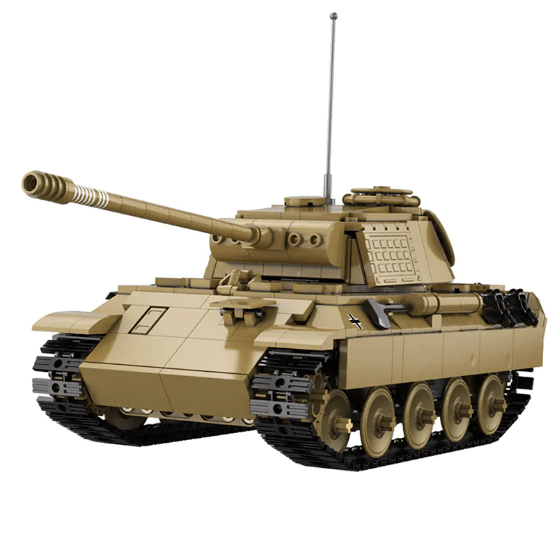 Remote Controlled Panther Tank - Building Set | Power Brickz