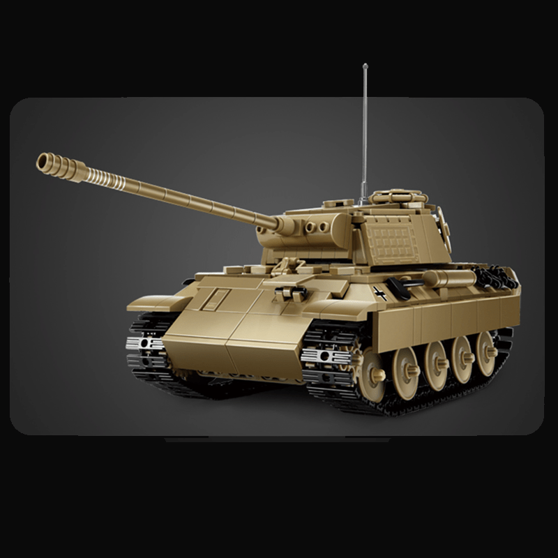 Remote Controlled Panther Tank - Building Set | Power Brickz
