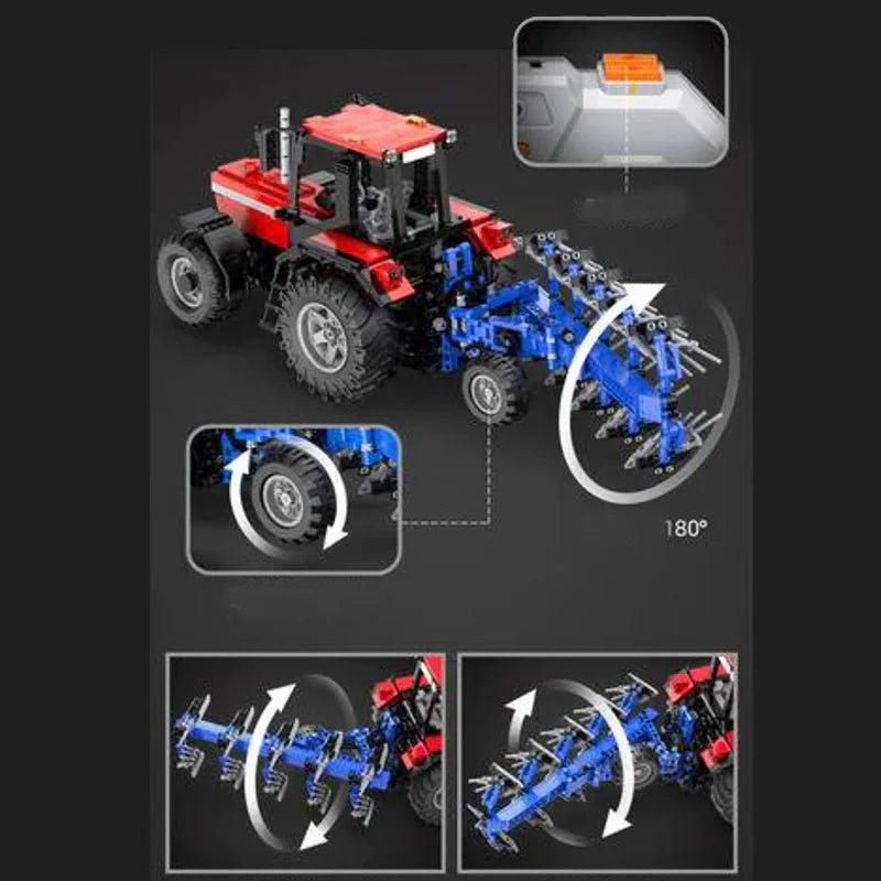 RC Plowing Tractor - Building Set | Power Brickz
