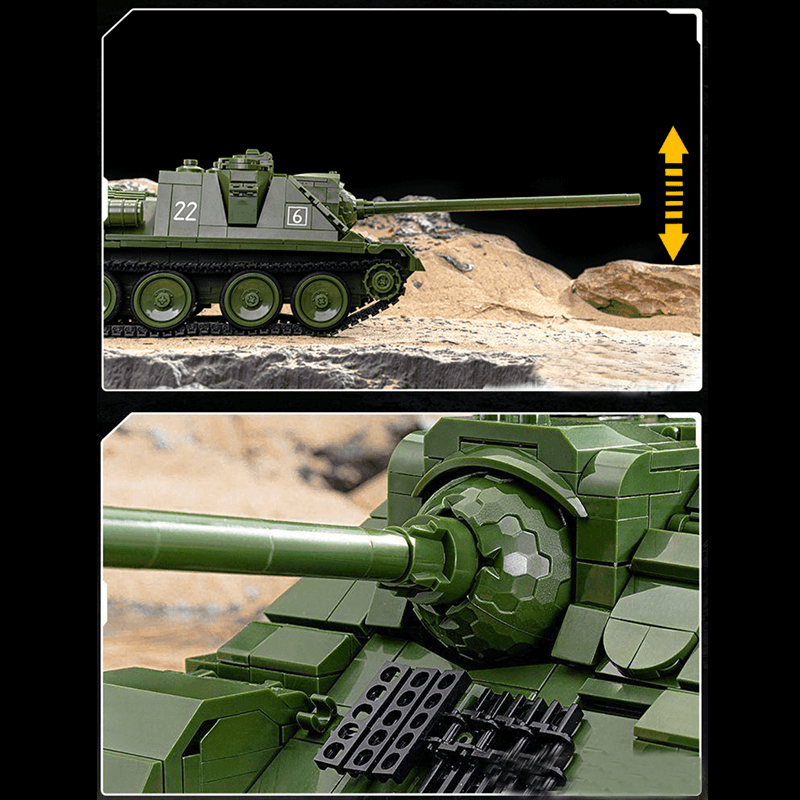 Remote Controlled SU-100 Tank Destroyer - Building Set | Power Brickz