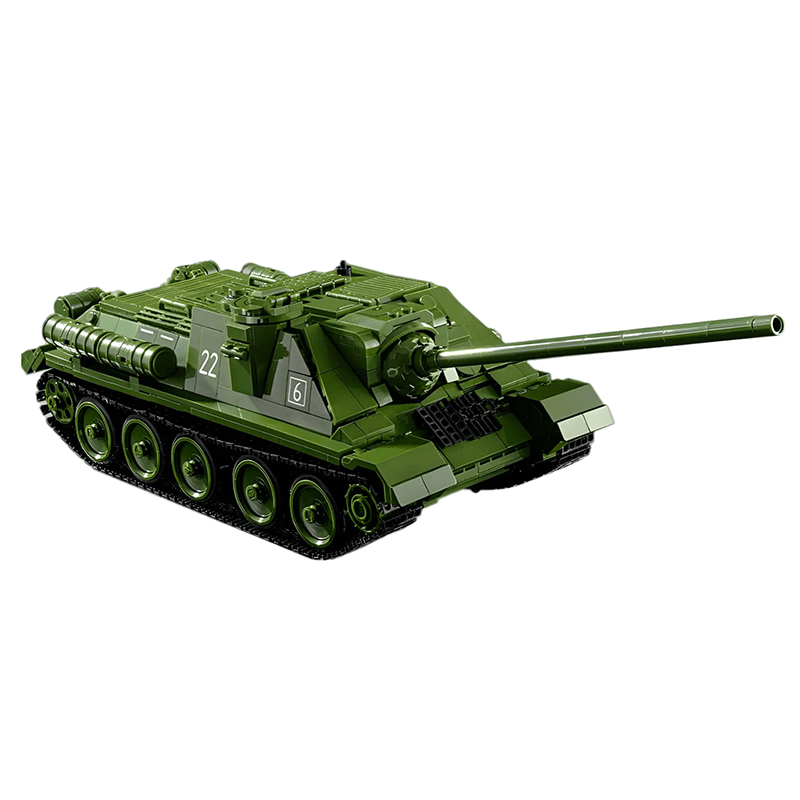 Remote Controlled SU-100 Tank Destroyer - Building Set | Power Brickz