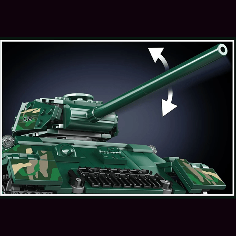Remote Controlled T-34 Tank - Building Set | Power Brickz