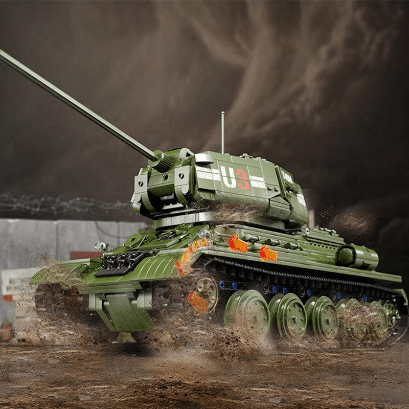Remote Controlled T34 Tank - Building Set | Power Brickz