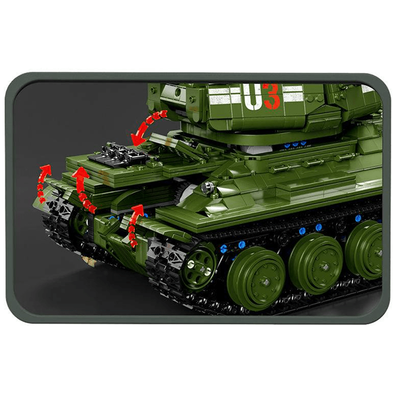 Remote Controlled T34 Tank - Building Set | Power Brickz