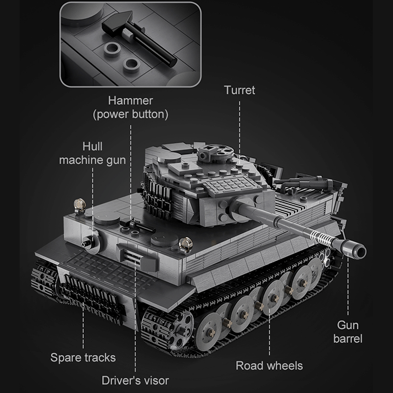 Remote Controlled Tank - Building Set | Power Brickz