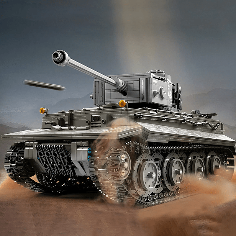 Remote Controlled Tiger Tank - Building Set | Power Brickz