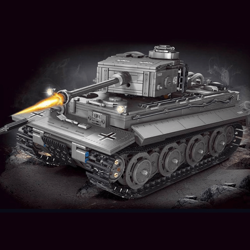 Remote Controlled Tiger Tank - Building Set | Power Brickz