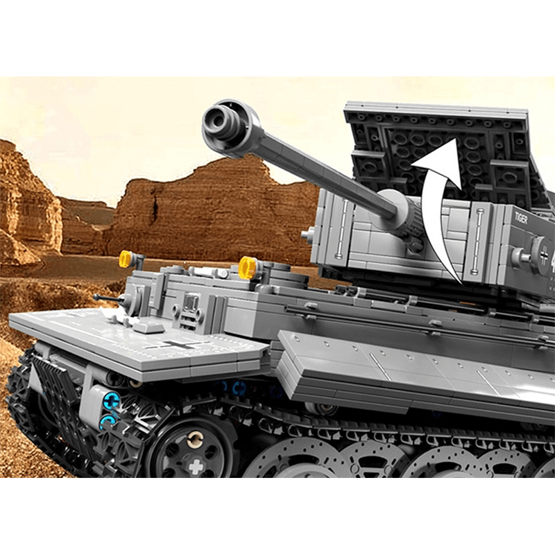 Remote Controlled Tiger Tank - Building Set | Power Brickz