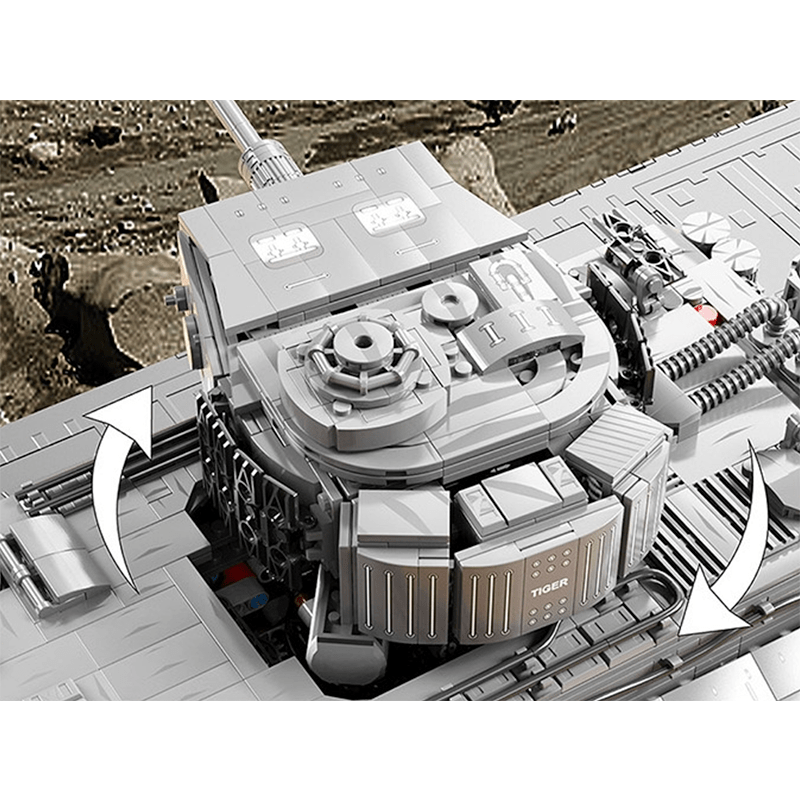 Remote Controlled Tiger Tank - Building Set | Power Brickz