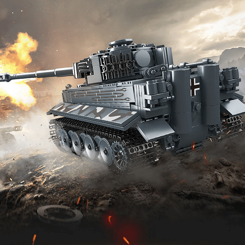 Remote Controlled Tiger Tank - Building Set | Power Brickz