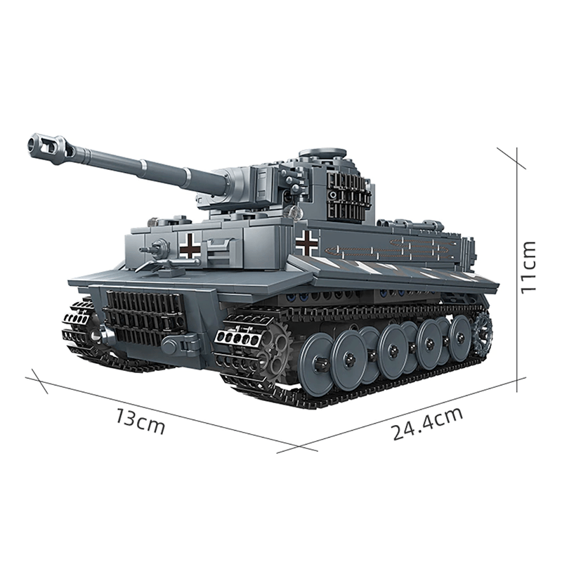 Remote Controlled Tiger Tank - Building Set | Power Brickz