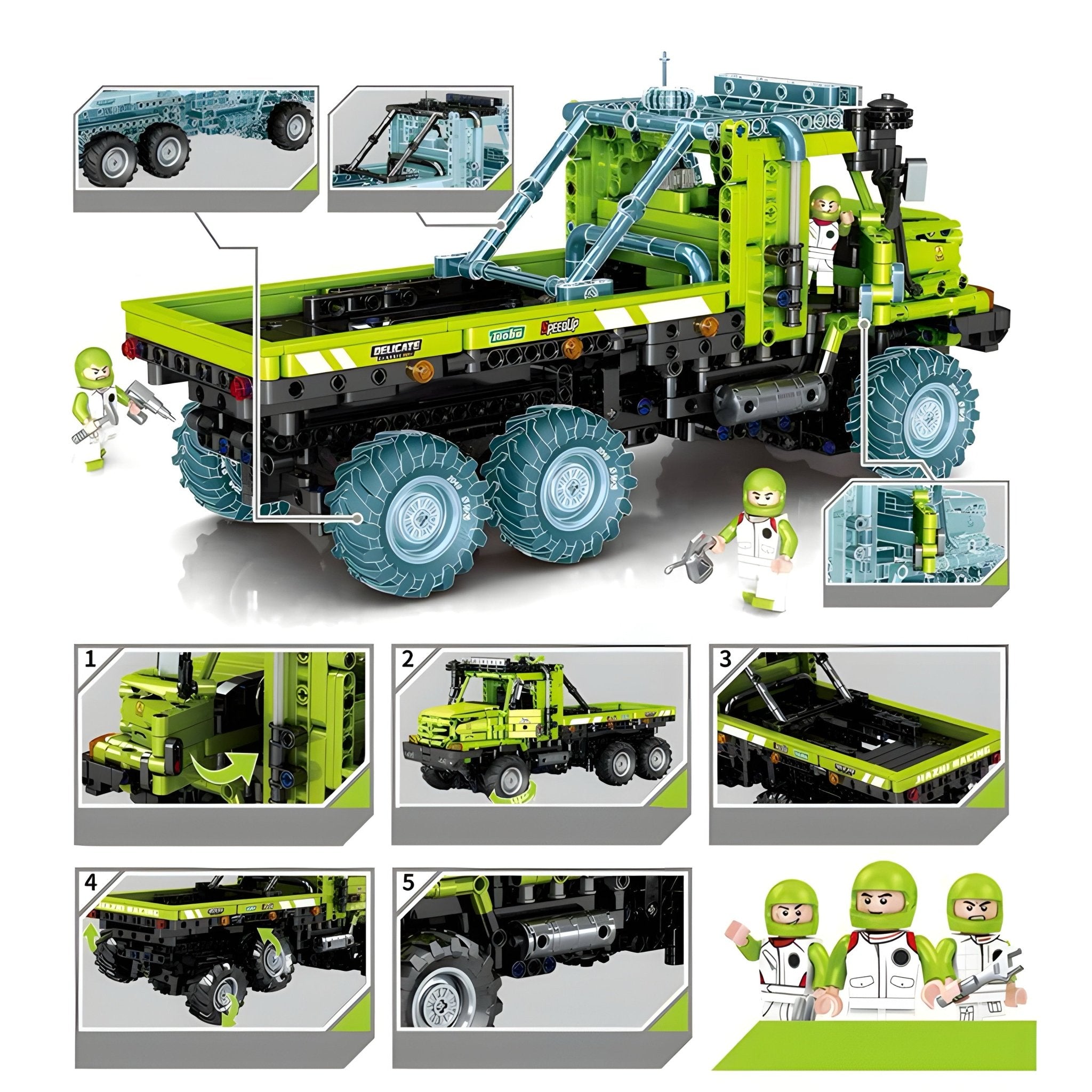 RC Transport Cargo Truck - Building Blocks Set | Power Brickz