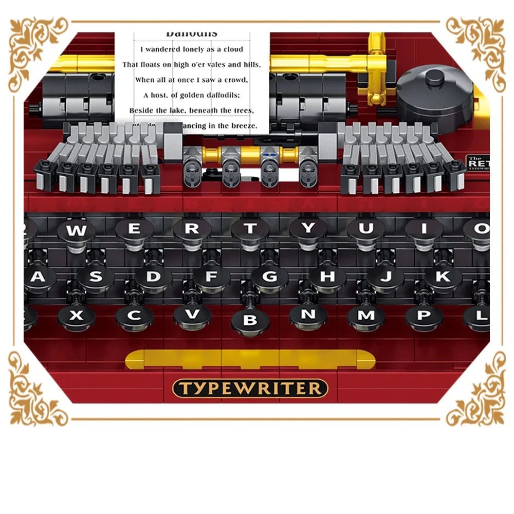 Retro Mechanical Typewriter - Building Set | Power Brickz