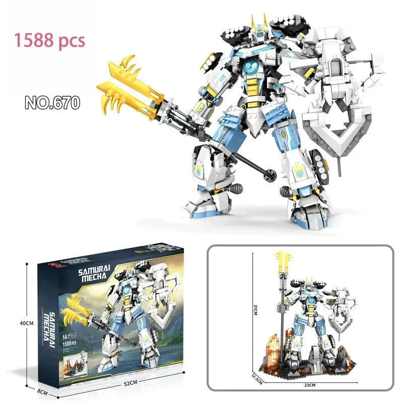 Samurai Titan Warrior Mecha - Building Set | Power Brickz