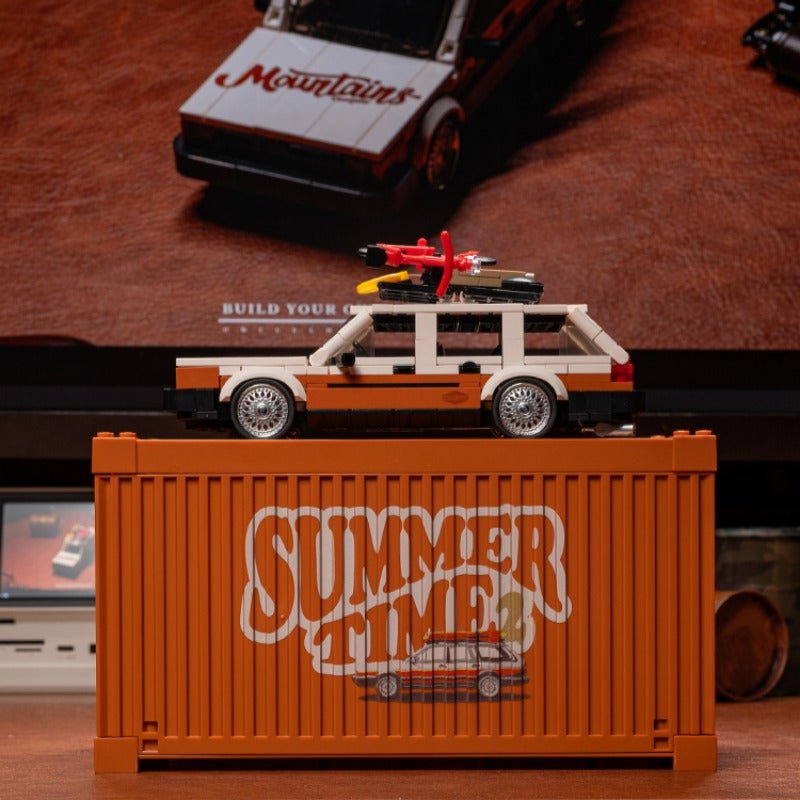 Classic Boxy Station Wagon - Building Blocks Set | Power Brickz