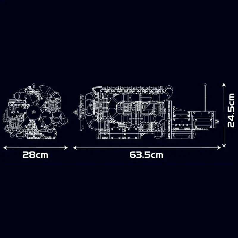 Scania Truck engine & Transmission | 3236pcs - Power Brickz