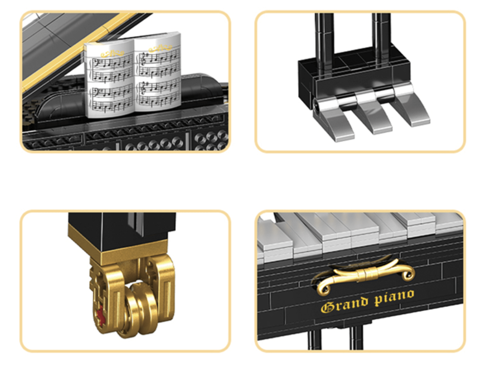 Self Playing Grand Piano - Building Set | Power Brickz