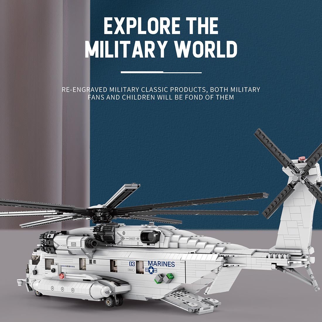 Sikorsky Ch-53K Super Stallion - Building Set | Power Brickz