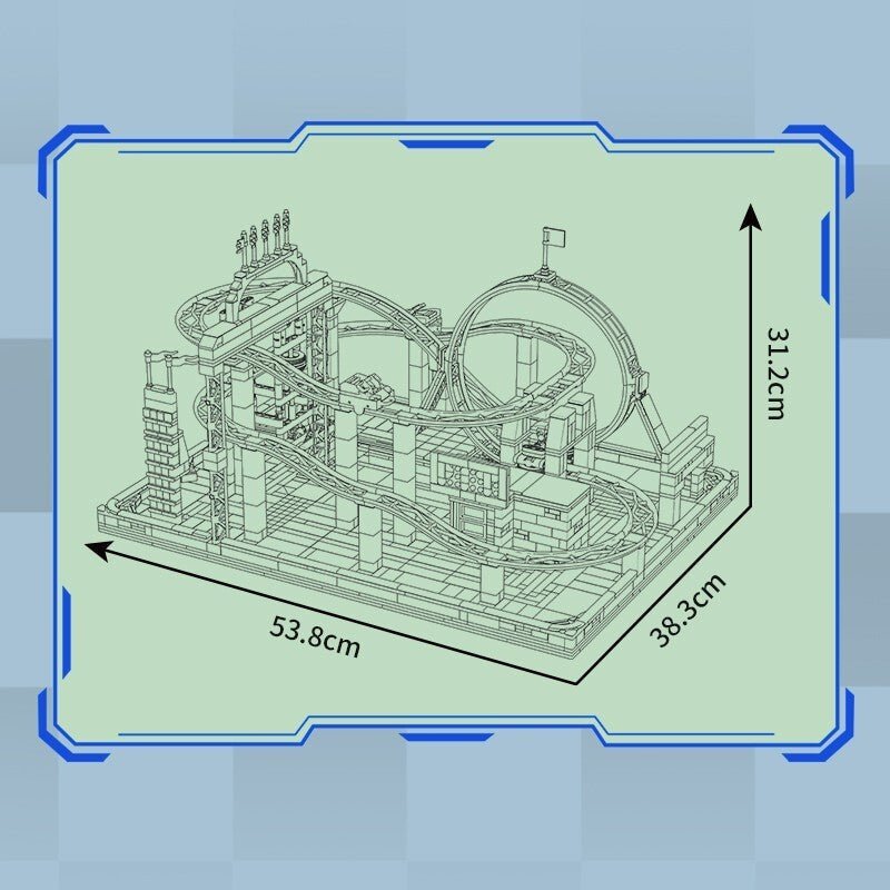 Spinning Roller Coaster Park | 1706pcs - Power Brickz