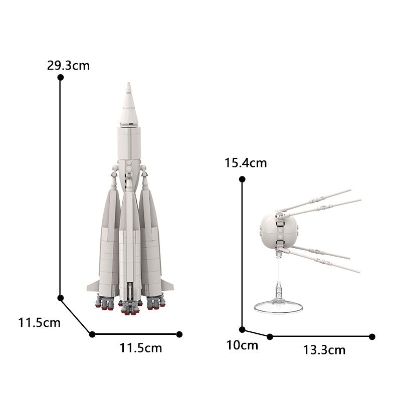 Sputnik 1 & R-7 rocket 8K71PS M1-1PS - Building Set | Power Brickz