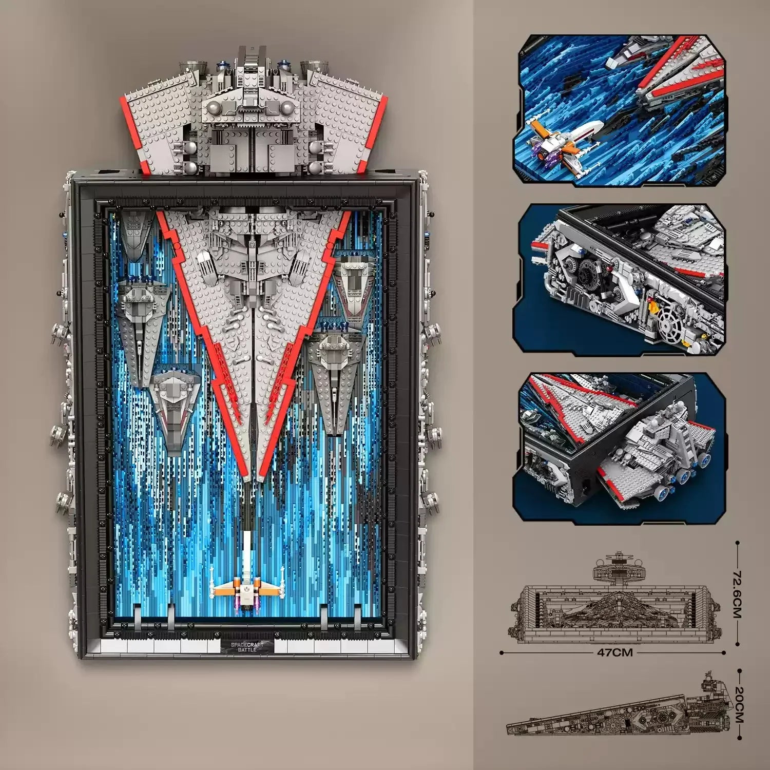 Star Destroyer 3D Painting - Building Set | Power Brickz