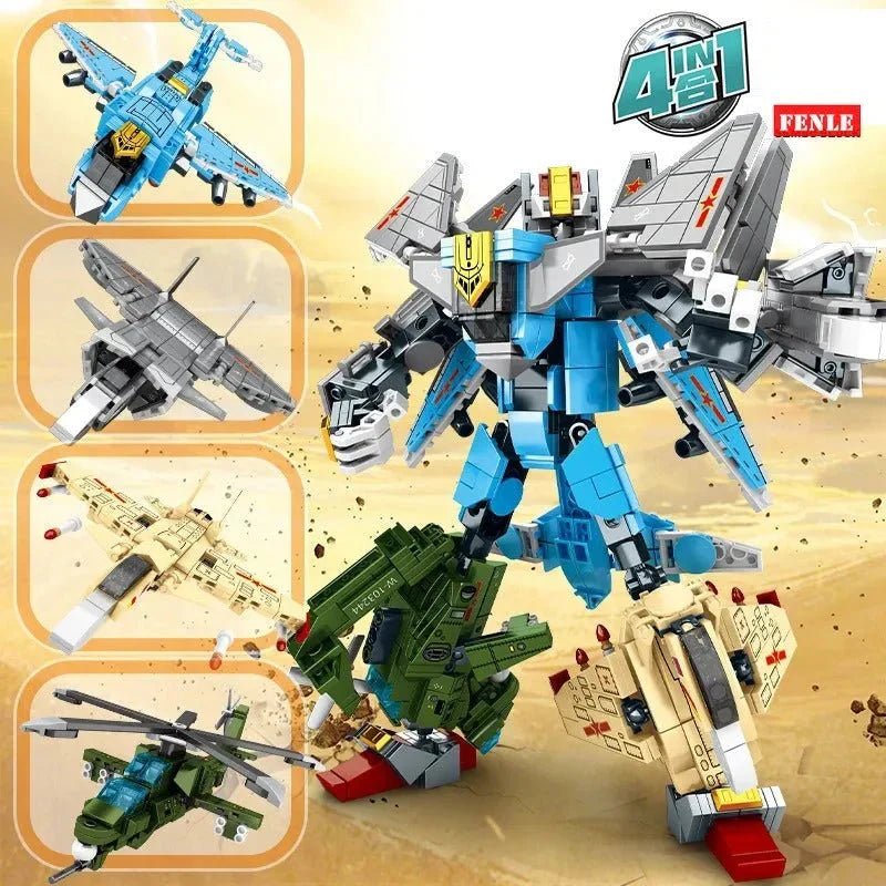 Steel Mecha Transformed Fighter Robot | 839pcs - Power Brickz